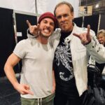 Michael Trevino Instagram - Grew up watching this legendary wrestler descend from the rafters with a bat in his hand. Let this be the last photo I ever finger point in or someone please just finish me with the “Scorpion Deathlock” 🦂🦂🦂 Düsseldorf, Germany