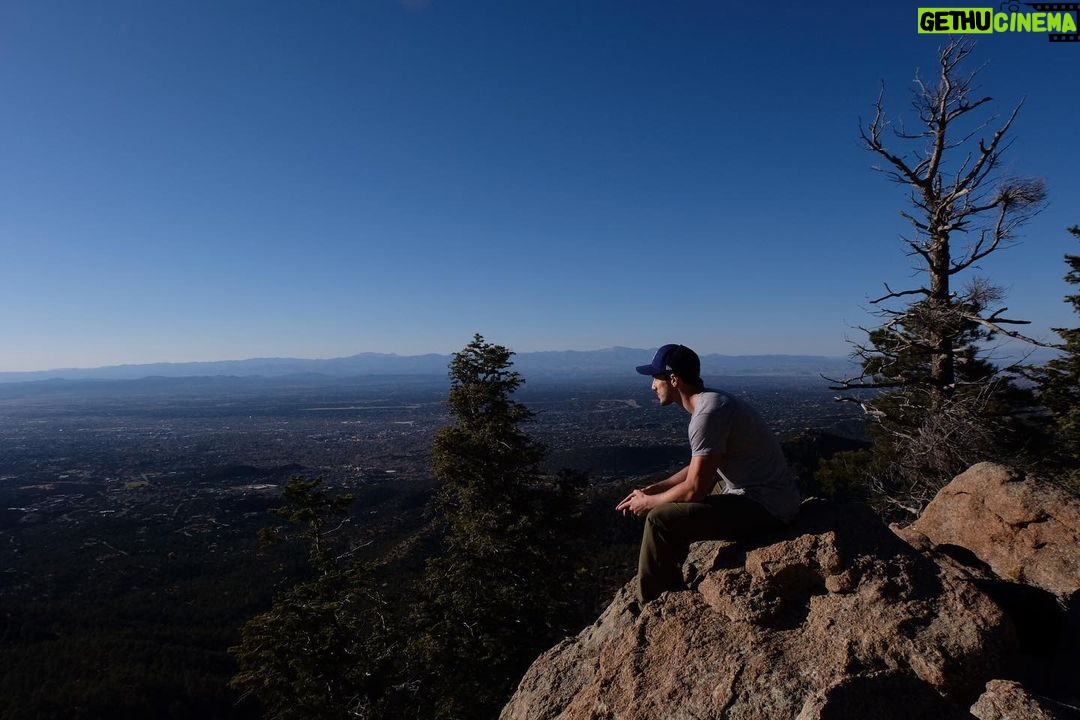 Michael Trevino Instagram - Top of Atalaya Mountain overlooking Santa Fe, New Mexico last year. Eager to head back to the desert and start work on season 2 of @cwroswellnm. see you soon 👽