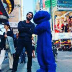 Michael Trevino Instagram – 10 days of travel through 4 different countries and this is probably my favorite photo. Debated who loved cookies more.. The Winner?  Cookie Monster New York, New York