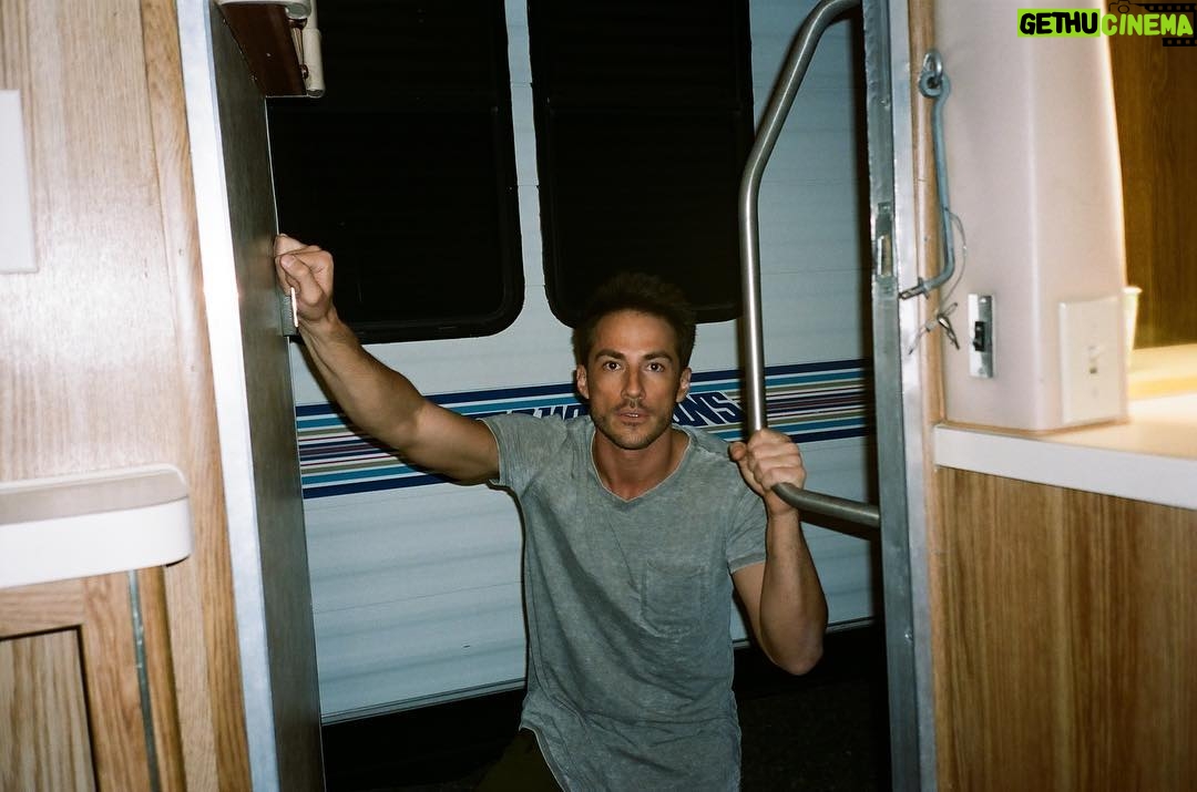 Michael Trevino Instagram - 2 more episodes to go untill we finish up our first season of @cwroswellnm. I have no idea what’s going on in this photo but @michaelvlamis shoots on film and I think that’s cool. #35mm #kodakportra400 #oldschoolphotolab #olympusepic Santa Fe, New Mexico