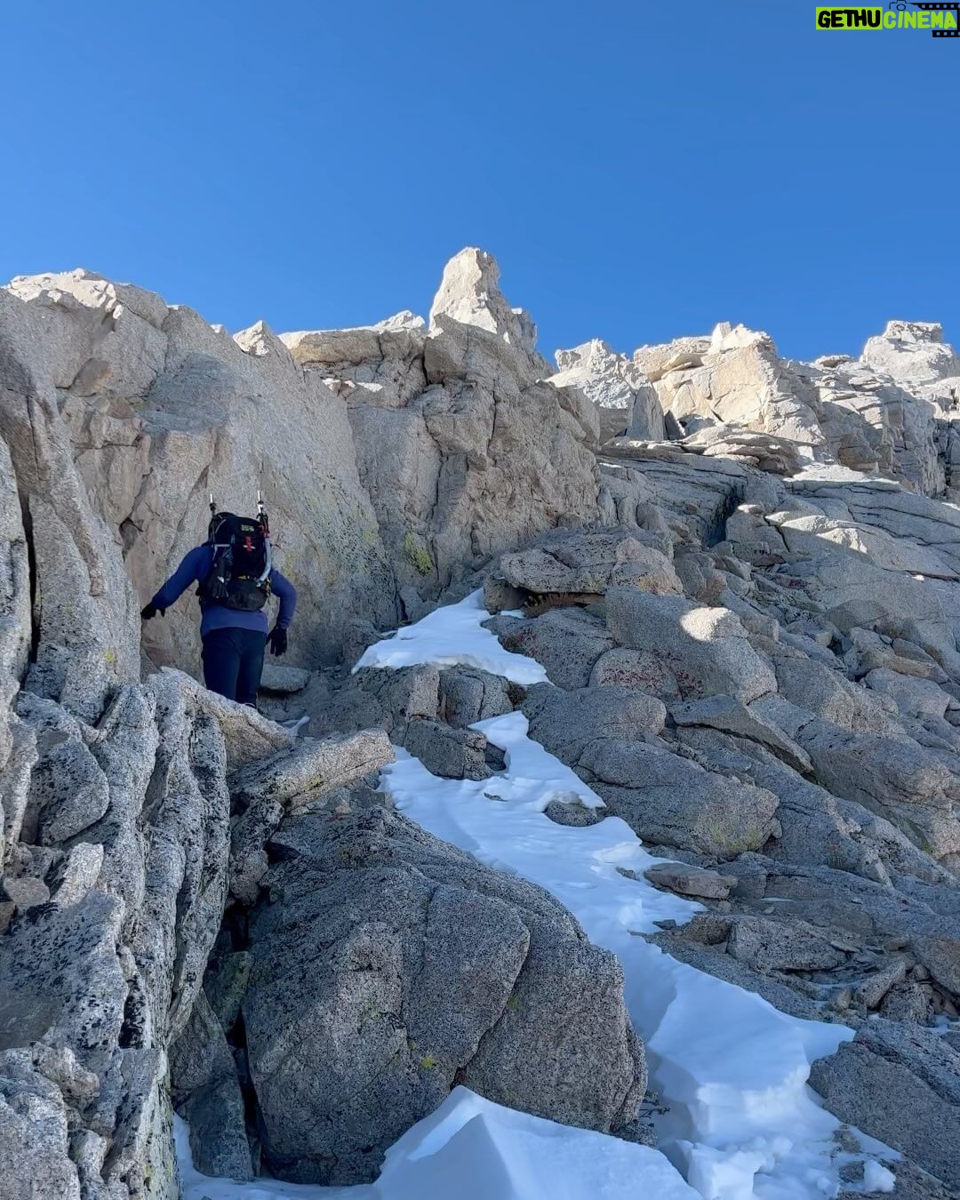 Michael Trevino Instagram - 11/11/23 Summitted Mount Russell via East Ridge with @calebgauge Bagged a 14er. Challenging class 3 with moderate/high exposure. Basecamped at Upper Boy Scout Lake. I do not like Scree…. #california14ers #mountrussell #mountwhitney #thesierras #mountaineering #sloglord