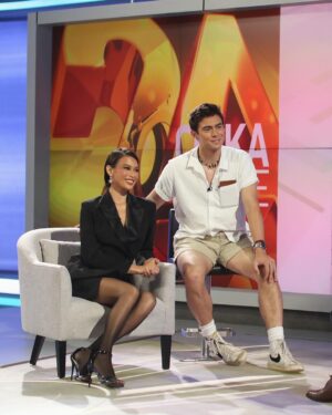 Michelle Dee Instagram - Hope you were able to catch our appearance on @24oras with @nelsoncanlas today! Thank you for having us! ✨

On me: @hm 
Styled by @ryujishiomitsu @teamryujishiomitsu @kurtabonal @shera.png 
Face @milagulfan 
Hair @nellyseboy 

#michelledee #mmd #wmmmo #mmdverse #deepatapo #filipinas #ootdee