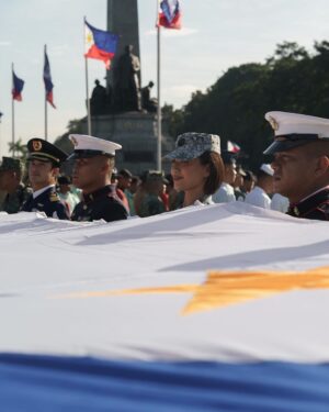 Michelle Dee Instagram - To stand in solidarity at the #StopAndSalute ceremony as your Miss Universe Philippines and as Sergeant Michelle Marquez Dee was a moment of love & pride. 🇵🇭 

To the youth, let this be a testament to the power of service. Serving as a public figure, an Air Force reservist and as someone who proudly raised our flag at Miss Universe, it was truly an honor to be the ONLY woman in uniform standing proudly alongside 40 uniformed soldiers. 🫡

I hope this serves as a message, to embrace our roles, no matter how big or small, in shaping our nation’s future. It’s our collective effort, passion, and dedication that make the Philippines a remarkable place to call home. 

To the youth, dream boldly, act with purpose, and carry the Filipino spirit wherever you go. Together, we can make a difference, one salute at a time. #FILIPINAS #BAYANIHAN 🇵🇭

#mmd #michelledee