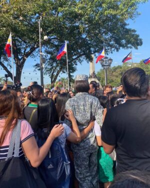 Michelle Dee Instagram - To stand in solidarity at the #StopAndSalute ceremony as your Miss Universe Philippines and as Sergeant Michelle Marquez Dee was a moment of love & pride. 🇵🇭 

To the youth, let this be a testament to the power of service. Serving as a public figure, an Air Force reservist and as someone who proudly raised our flag at Miss Universe, it was truly an honor to be the ONLY woman in uniform standing proudly alongside 40 uniformed soldiers. 🫡

I hope this serves as a message, to embrace our roles, no matter how big or small, in shaping our nation’s future. It’s our collective effort, passion, and dedication that make the Philippines a remarkable place to call home. 

To the youth, dream boldly, act with purpose, and carry the Filipino spirit wherever you go. Together, we can make a difference, one salute at a time. #FILIPINAS #BAYANIHAN 🇵🇭

#mmd #michelledee