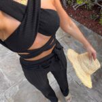 Michelle Keegan Instagram – Wearing swimwear to sushi 🍣☀️
#mybrand