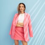 Michelle Keegan Instagram - The wait is finally over! The pink suit is now liveeeee! 🎉💕 #ad
