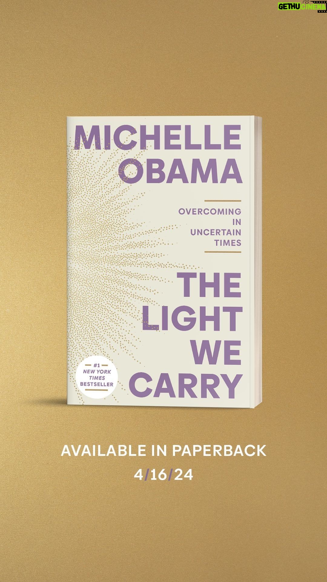 Michelle Obama Instagram - I’m so excited to share that The Light We Carry will come out in paperback on April 16 with a new cover and a special reading group guide! I hope you’ll get a copy (or two!) for yourself, a friend, or loved one in your life. To celebrate the launch, I’m giving away some copies for free for you to read along with your own Kitchen Table. Fifty people have the chance to each win three copies of The Light We Carry in paperback. All you have to do is tag two friends in the comments below and tell me why you’re excited to read #TheLightWeCarry together this spring! ✨ No purchase necessary. Open to US Residents, 18+. Winners will be randomly selected. Ends March 8, 2024 at 9:00 AM ET. Winners will be notified via @crownpublishing. Visit www.TLWCsweeps.com for full promotion rules and restrictions.