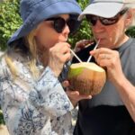 Michelle Pfeiffer Instagram - Blessed to be sharing my life with this guy…. and my coconuts 🥥🤍#foreverlove