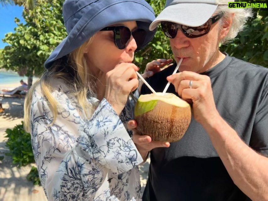Michelle Pfeiffer Instagram - Blessed to be sharing my life with this guy…. and my coconuts 🥥🤍#foreverlove