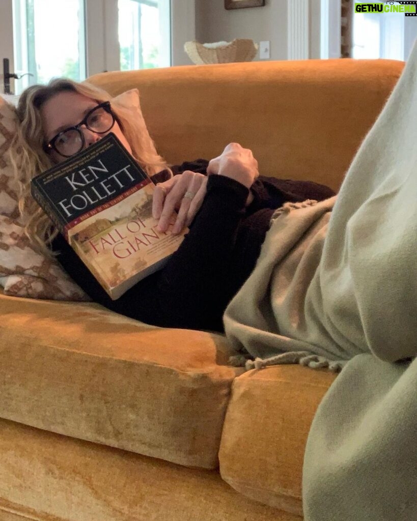 Michelle Pfeiffer Instagram - One down, two to go! Just finished Fall Of Giants. The first of a trilogy by @kenfollettauthor. LOVED!