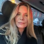 Michelle Pfeiffer Instagram – Clean hair. New blouse. Good lighting 🤣 Heading to dinner with one of my favorite people. Feeling good.