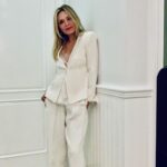 Michelle Pfeiffer Instagram - White on White on White. 🤍 Suit: @giorgioarmani 2019 #timeless