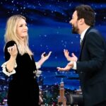 Michelle Pfeiffer Instagram - @michellepfeifferofficial shows Jimmy how to apply @henryrose fragrances! #FallonTonight The Tonight Show Starring Jimmy Fallon
