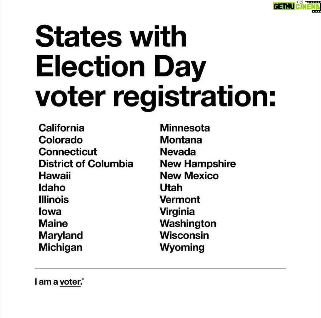 Michelle Pfeiffer Instagram - Today is the day, everybody! 22 states offer same-day voter registration on #ElectionDay. It’s not too late to get out there and #VOTE!