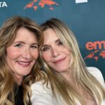 Michelle Pfeiffer Instagram - So lucky to have been at the Entertainment Media Awards last night to witness the incomparable @LauraDern give the speech this country needs to hear as well as receive an award for her documentary “Common Ground” and her ongoing commitment in the fight against climate change. What a night! So inspiring. Congrats, Laura 🤍