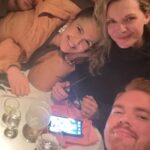 Michelle Pfeiffer Instagram – What? Doesn’t everyone smell fragrances before the main course? #italian 🍝 with a side of @henryrose and great friends. ❤️