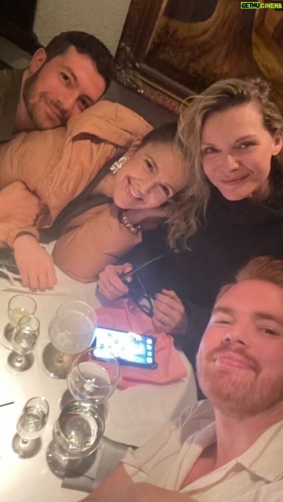Michelle Pfeiffer Instagram - What? Doesn’t everyone smell fragrances before the main course? #italian 🍝 with a side of @henryrose and great friends. ❤️