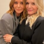 Michelle Pfeiffer Instagram - Had an incredible day chatting about the intersections of transparency, sustainability, and social responsibility in the luxury beauty industry with @stellamccartney and @celia_ellenberg at today’s @voguemagazine #ForcesofFashion conference in New York. Thank you for inviting us to be a part of the day, Anna. And big thanks to @therow for the gorgeous suit 🖤 Hair: @richardmarin Makeup: @brigittemakeup Styled by: @samanthamcmillen_stylist Look: @therow Jewelry: @jenniferfisherjewelry Fragrance: @henryrose
