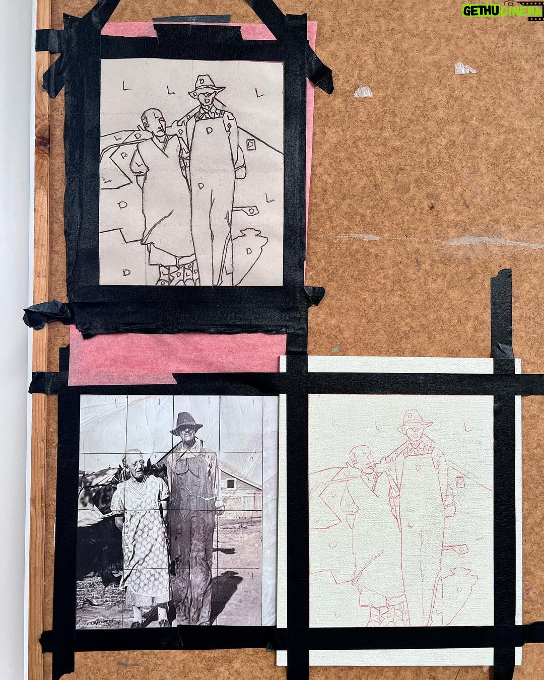 Michelle Pfeiffer Instagram - Lineage painting. The process. With @CatherineKehoe👩🎨🎨 #blackpondstudio