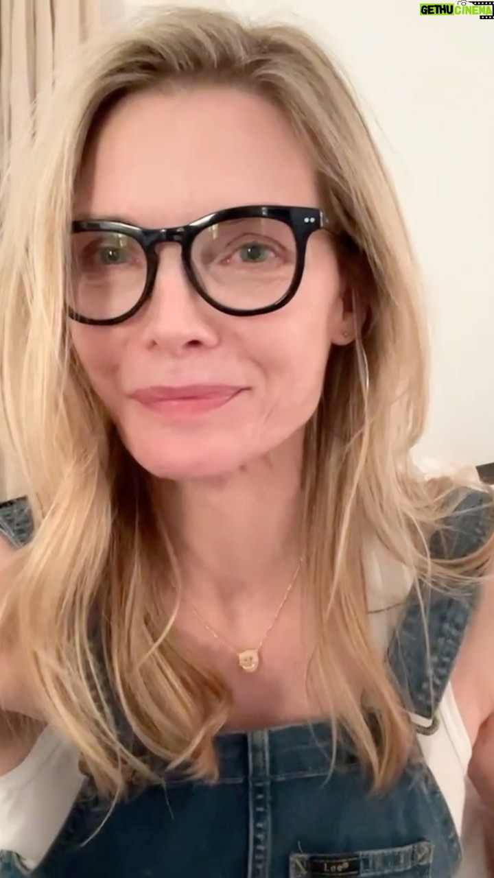 Michelle Pfeiffer Instagram - It’s finally here! Mean Baby, a memoir by my dear friend @selmablair. I can’t wait to dive in. I am also wearing my “mean baby” necklace today, although I have it on the happy side. It has a mean face on the reverse, and you can wear it accordingly to warn people about your mood. So far, it’s been very effective!