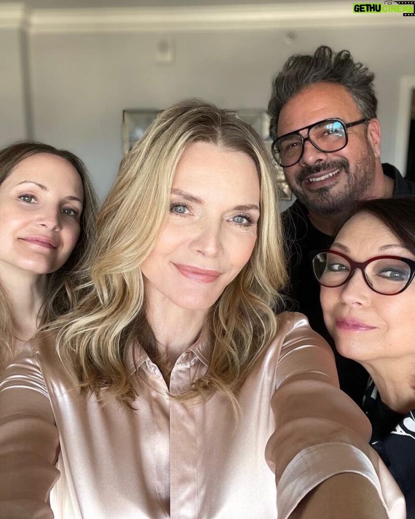 Michelle Pfeiffer Instagram - The First Lady press day with my pals @samanthamcmillen_stylist @richardmarin @brigittemakeup