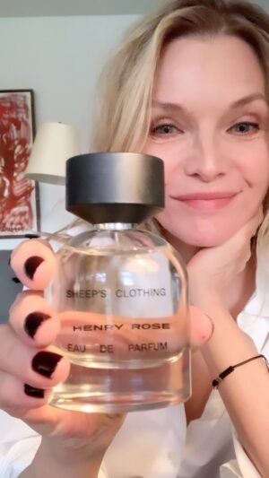 Michelle Pfeiffer Instagram - Our newest scent drops today! SHEEP’S CLOTHING. Turkish Rose and Pink Peppercorn. Available on Henryrose.com @henryrose