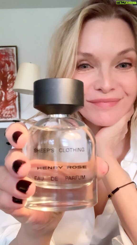 Michelle Pfeiffer Instagram - Our newest scent drops today! SHEEP’S CLOTHING. Turkish Rose and Pink Peppercorn. Available on Henryrose.com @henryrose