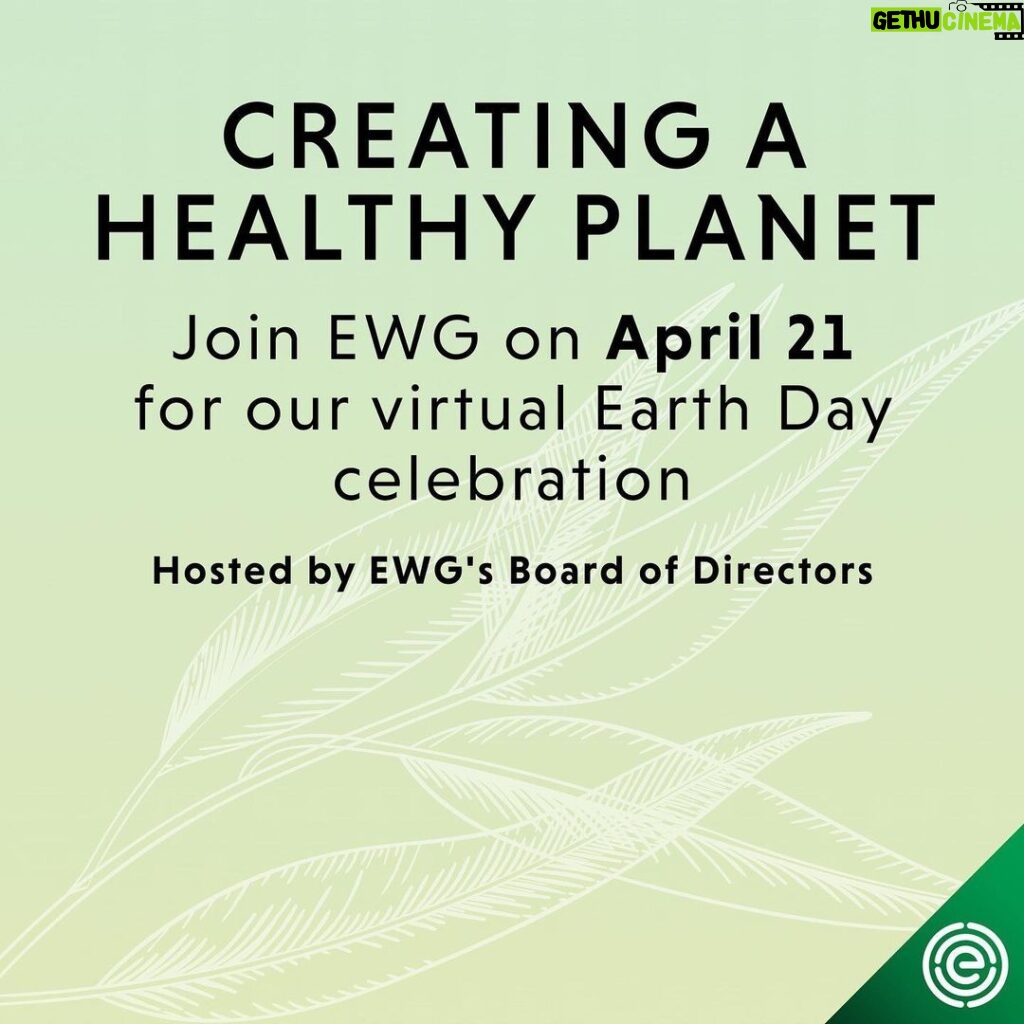 Michelle Pfeiffer Instagram - This Thursday, April 21, the @environmentalworkinggroup is hosting a virtual Earth Day Celebration, which includes a conversation between myself and my friend, EWG President and fellow board member Ken Cook @kenewg. Tune in as we catch up on the work EWG is doing to protect our environment and create a safer world. Link to purchase tickets in my bio!