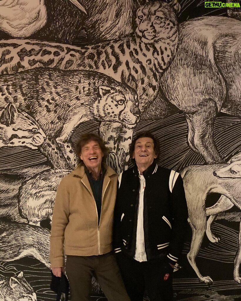 Mick Jagger Instagram - “She was hot in the detroit snow She was hot she had no place to go” See you later at @fordfield! Detroit, Michigan