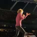 Mick Jagger Instagram - Troubles A Comin’ gets an outing.. Thanks for being such a great audience Charlotte! Bank Of America Stadium, Charlotte NC