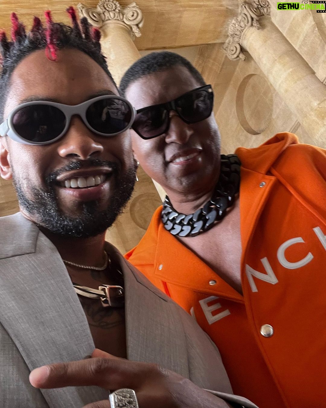 Miguel Instagram - GIVENCHY . Sharp and purposeful . Like a knife . Thank you brother @matthewmwilliams @givenchy