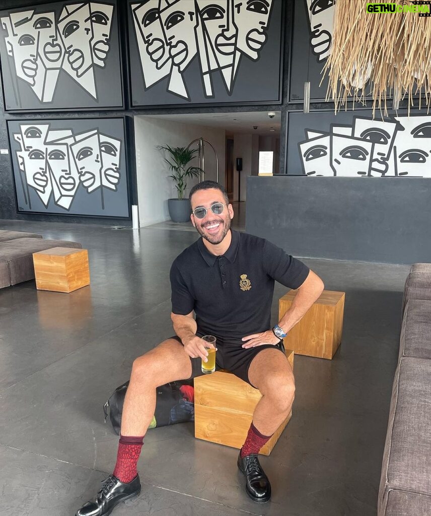Miguel Ángel Silvestre Instagram - Landing at @okuhotels for Fête des Belges with my friends @marcskecoucke @baeten.nathalie @hanskortlevers @cindyenvy @stevetepas OKU Ibiza