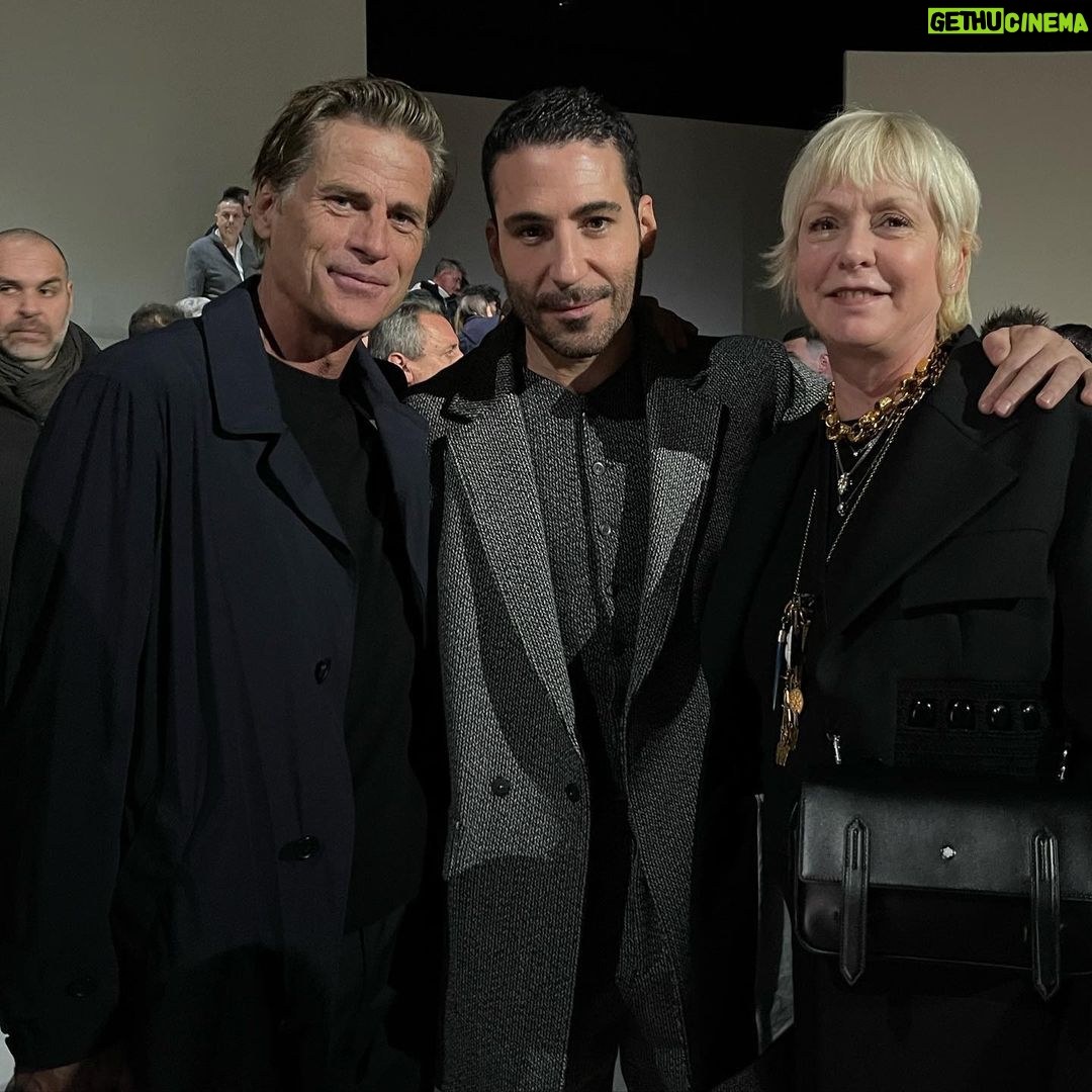 Miguel Ángel Silvestre Instagram - With my friend from Ibiza Mark Vanderloo @mark_vanderloo at @emporioarmani Armani / Silos