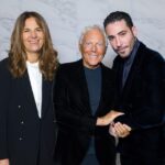 Miguel Ángel Silvestre Instagram - With my friends from the block at @giorgioarmani show. 😁