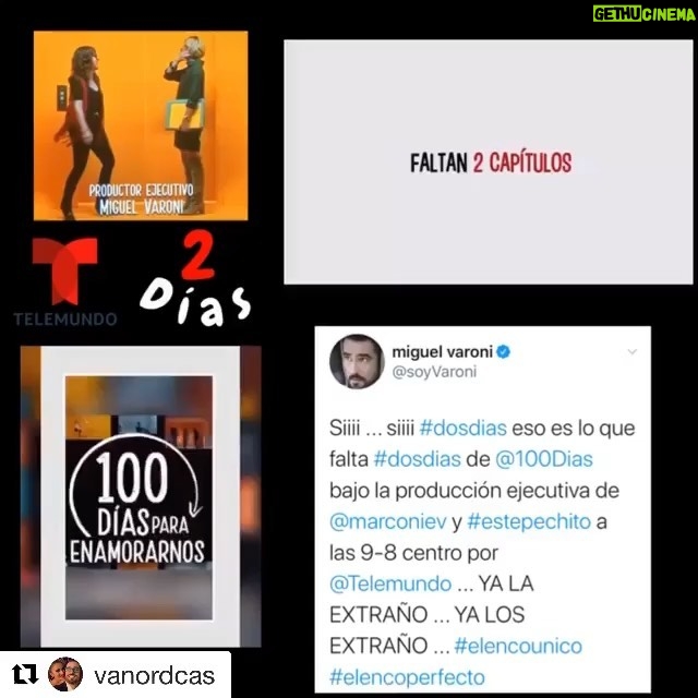 Miguel Varoni Instagram - Ya casiiiii ... ya casiiiii ... DOS (2) Two ... deux ... Due ... Dias papa !!! @100dias @telemundo