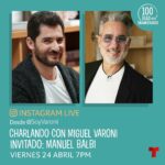Miguel Varoni Instagram - Siiii ... hoy con el gran Balbiiiiii ... imperdible a las 7 PM, gran actor y admiración absoluta siempre hacia el y esperando que disfruten de otra clase única de cómo ser actor total ... nos vemosssssss sssssss