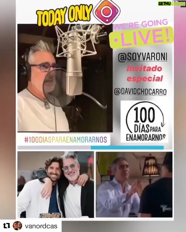 Miguel Varoni Instagram - @davidchocarro a las 7 pm en instagram live con ... MIGO Jajajaja ... conectados @telemundo y @100dias con esta charla sabrosa donde vamos a hablar de todo y todo y todo y un poco más ...
