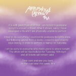 Mika Instagram - Annonce importante à propos du concert de ce soir à Brest ! Important announcement about the concert tonight in Brest. #apocalypsecalypso #tour #brest