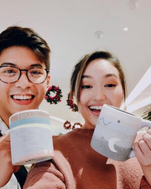 Mika Dela Cruz Instagram - we painted our very own ceramic mugs for my birthday last dec 9 💖 so happy he was super down for it and surprisingly went all out!! took him so long to perfect his artpiece ☺️ his work turned out to be better than mine.. 🥳 can’t wait to paint more mugs with u @zackwey ☕️🍵