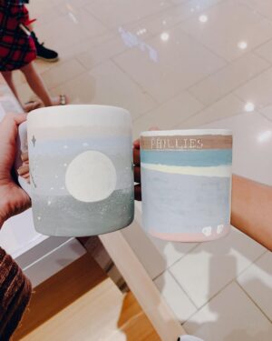 Mika Dela Cruz Instagram - we painted our very own ceramic mugs for my birthday last dec 9 💖 so happy he was super down for it and surprisingly went all out!! took him so long to perfect his artpiece ☺️ his work turned out to be better than mine.. 🥳 can’t wait to paint more mugs with u @zackwey ☕️🍵
