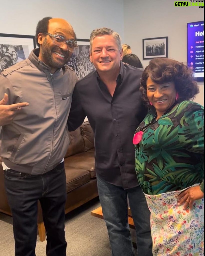Mike Epps Instagram - Me Wanda and the Boss man head of Netflix Ted sorranda in this pic wishing happy birthday to my funny great co star ⭐️ @iamwandasykes