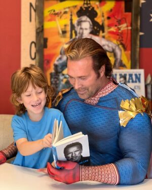 Mike O'Hearn Instagram - You will always be my Superhero ❤️ 
Happy Birthday DaddyO !! I love you ❤️ 

DaddyO is Reading @schwarzenegger book to me , Be useful !!! Just like how my Mom lives