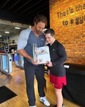 Mike O'Hearn Instagram - What an awesome week in California thanks to @goldsgymvenice1 for your hospitality 

I cannot describe the feeling looking through @schwarzenegger album with @mikeohearn  Two gentlemen I’ve had the privilege of learning from. 

#greenrangerkyle #bodybuilding #bodybuilder #downsyndrome #downsyndromebodybuilder #emdstigma #fitness #motivation #fyp #fypシ #foryoupage #explorepage