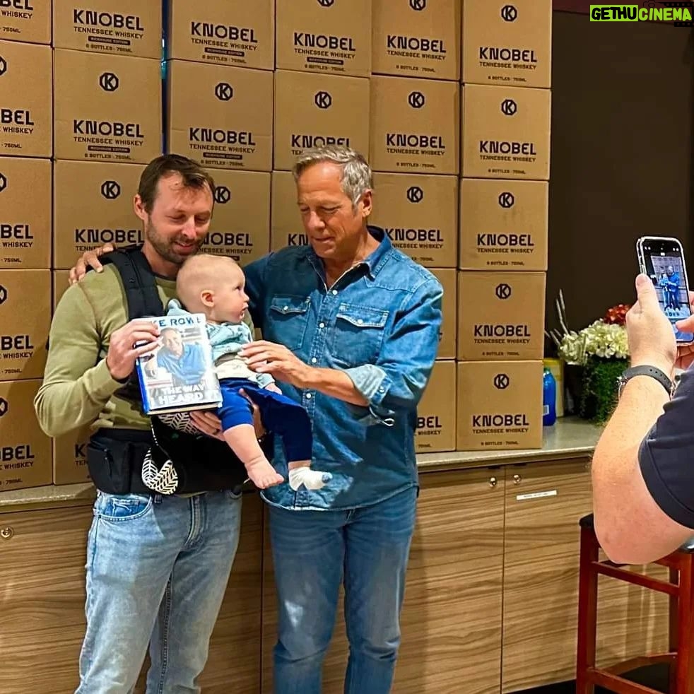 Mike Rowe Instagram - Are the people in Tennessee friendlier than most other people in most other places? That’s hard to say. You can find friendly people everywhere, but I can tell you that it’s especially easy to find them at @totalwinenashville here in Brentwood. A big thanks to the staff, and the three hundred or so Tennesseans who came out this morning for a handshake, a photo, and a signed bottle of Knobel. I'm much obliged. A special shoutout to McKenzie, the only dog I’ve ever been asked to autograph, and Baby Max, who didn't have his ID, and could therefore not complete his transaction. See you in 20 years, Max. Also, a friendly nod to a rather adorable puppy who was named “Knobel,” in honor of my grandfather. Speaking of which, the Barrel Strength (121 proof) is not yet available in stores, but preorders can be placed at Knobelspirits.com, for shipping in time for Father’s Day. In other news, you can still register for my conversation with @DaveRamsey at 7pm CDT tonight . Sign up for the livestream at Ramseysolutions.com. It's free. We’re calling it America’s Labor Crisis, because we’ve got one, and something needs to be done. PS. The enormous cock in front of the tasting room isn't mine... Link in bio . . . #whiskey #tennesse #ramseysolutions #fathersday Nashville, Tennessee