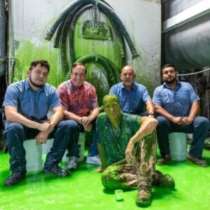 Mike Rowe Instagram - As season finales go, tonight’s episode of Dirty Jobs is a good one. We start in Logan, Utah, where the local beaver population is running amuck. Rather than kill them, which was the preferred method of beaver control for many decades, I meet Nate Norman and a group of ecologists determined to relocate them - a laborious process that involves trapping them and transporting them into the mountains where we build a dam for them, and then release them into the wild, far from the farmland and golf courses they seem bent on destroying. Along the way, we weigh them, tag them, and identify their sex, (not their gender.) This is more complicated than you might think, since the beaver's sex organs are inside the body. They have only one opening, a cloaca, which they use for reproduction, scent-marking, defecation and urination. It’s a very busy hole, in other words, and even though the male's penis has a cartilaginous baculum (a bone), it’s impossible to find. The only way to determine male from female is to squeeze the fluid out of their castor gland – also located in the cloaca – onto a paper towel, and sniff it. The girl stuff smells different than the boy stuff, as you'll learn tonight. One more thing off my bucket list... If that’s not enough to get your attention, I head from Utah to Hollywood, to meet the special effects artist who makes all the slime and fake cement for your favorite movies and TV shows. The number of movies and TV shows that require slime and fake cement is extraordinary, and over the years, Scott Heger has made most of it. Most famously, Scott made the slime in Ghostbusters that wound up all over Bill Murry when a poltergeist exploded in his face, way back in 1984. Tonight, nearly 40 years later, the same stuff winds up all over me, and all over the Dirty Jobs logo. Looks pretty good, in my opinion. Not as good perhaps, as the musky spunk from a beaver’s castor gland, but good enough for what could be the last episode of #DirtyJobs ever produced. Tonight at 8pm @Discovery. If you can’t watch, please DVR it and watch before Wednesday. Unless of course, you’re sick of me and sick of Dirty Jobs and tired of being told what to do. Carry on.