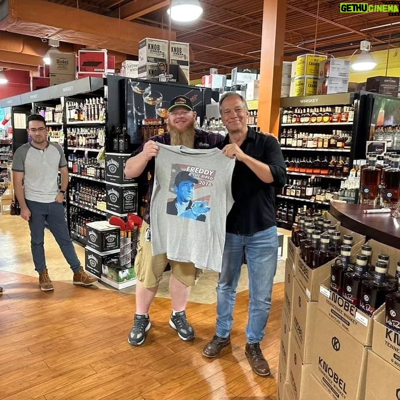 Mike Rowe Instagram - Meanwhile, back in Tennessee… I’m humbled, as always, by the people—like Aaron, Rory, Theresa, and Bill—who come by to say hello when I drop into a local liquor store to sign a few hundred bottles of grandfather’s @knobelwhiskey. They are the very best people. If you’re in the Nashville area, a few signed bottles remain at @stonesrivertotalbeverages otalbeverage and @redspiritswine. I’m gone, but you’ll probably find a few interesting characters if you stop by, along with a bottle of better than average Tennessee Whiskey, signed by your humble and most grateful servant. Nashville, Tennessee