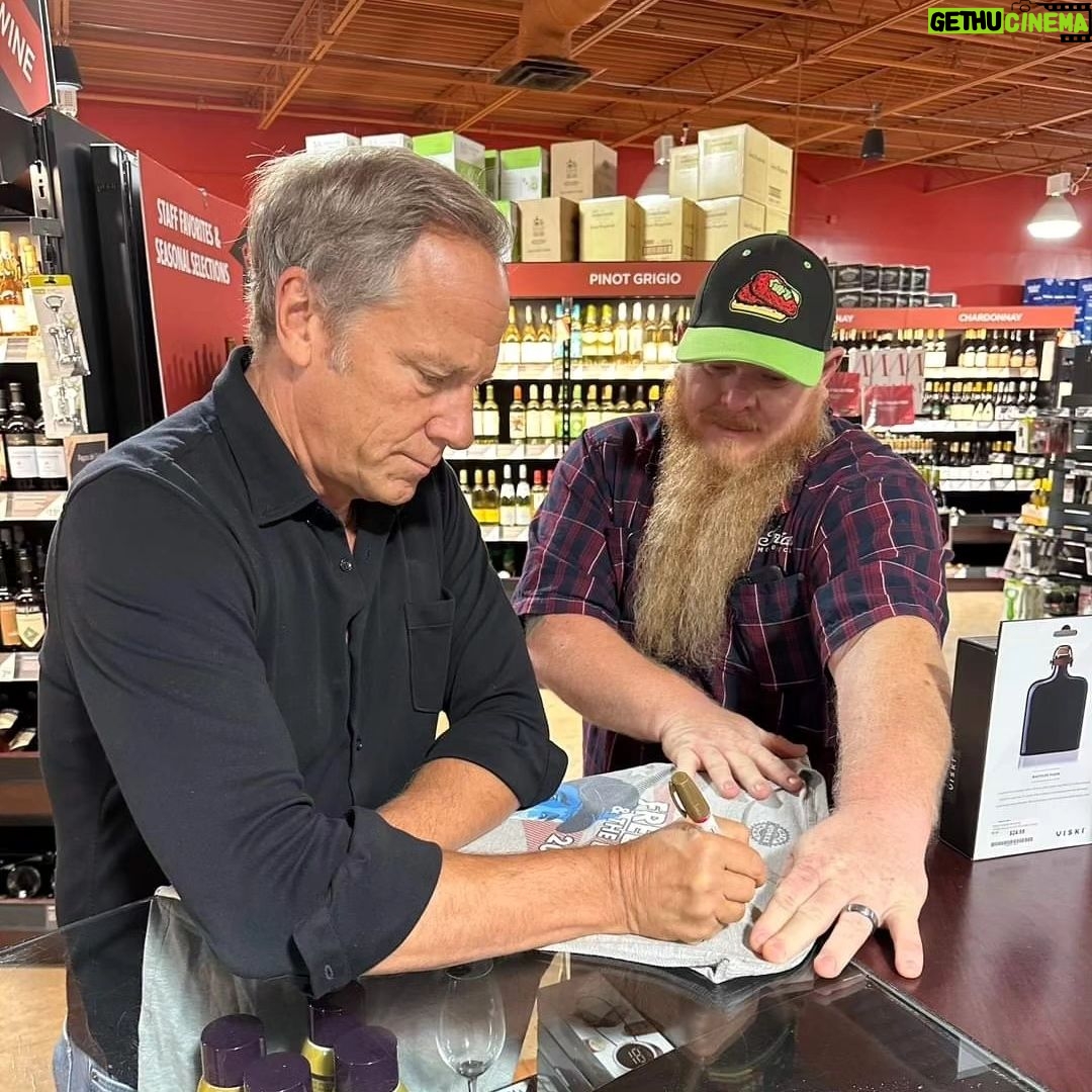 Mike Rowe Instagram - Meanwhile, back in Tennessee… I’m humbled, as always, by the people—like Aaron, Rory, Theresa, and Bill—who come by to say hello when I drop into a local liquor store to sign a few hundred bottles of grandfather’s @knobelwhiskey. They are the very best people. If you’re in the Nashville area, a few signed bottles remain at @stonesrivertotalbeverages otalbeverage and @redspiritswine. I’m gone, but you’ll probably find a few interesting characters if you stop by, along with a bottle of better than average Tennessee Whiskey, signed by your humble and most grateful servant. Nashville, Tennessee