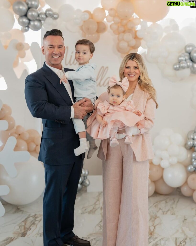 Mike Sorrentino Instagram - Mia Bella’s Winter ONEderland ❄️ ✝️ 🎂 @5thavenueweddings - event planner Meena Lee The Water Club - venue @magicmomentsnj - Photobooth, DJ & Photography @shopfineflowers - Flowers @loonaballoon - Balloons @tumblingtikes - Soft Play Area @njbubbleparties - Bubble Show @thevintagecake - Cake & Dessert Table @dreschic - Invitations & Table Number @divinecoffeenj - Hot Chocolate & Coffee Station @JCsArtDesigns - Welcome Mirror Sign, acrylic signage & accessories @foryourparty - Customized Napkins, Cups & Stirrers @thekidstablenj - Kids Table & Chairs @adamsrental - All Rentals @caits_crew - Kids Activity Team @babybeauandbelle - Mia Bella’s Baptism gown & Romeo’s suit @bellethreads - Mia Bella’s Party dress Makeup @lauren_damelio Hair @kevinkelly.hair