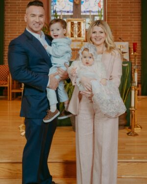 Mike Sorrentino Instagram - God is good ⛪️

📸 credit @magicmomentsnj 
Baby outfits @babybeauandbelle 
Hair @kevinkelly.hair 
Makeup @lauren_damelio