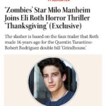 Milo Manheim Instagram - There will be no leftovers 🔪🦃🩸🩸